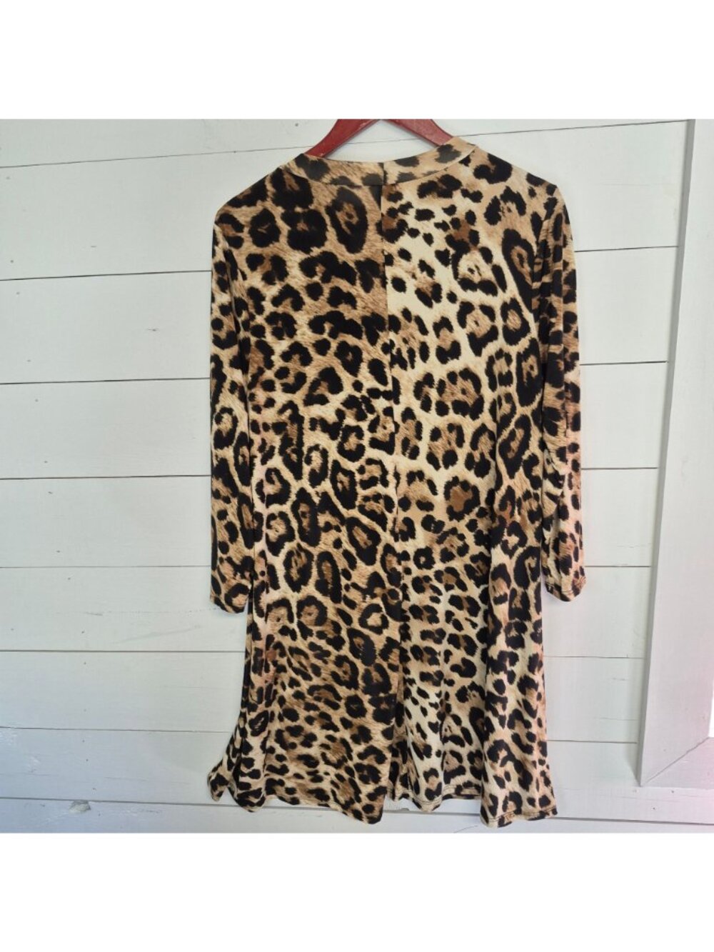 Janette USA Leopard Print Keyhole Neck Dress Size 1x - Picture 5 of 6